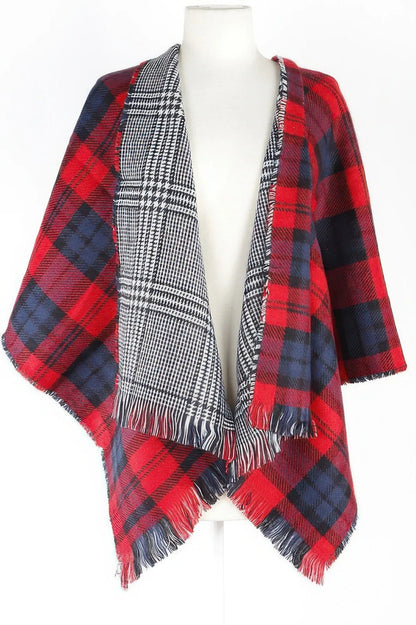 Écharpe à franges à carreaux classique pour un style intemporel et chaleureux Oléna-Fashion