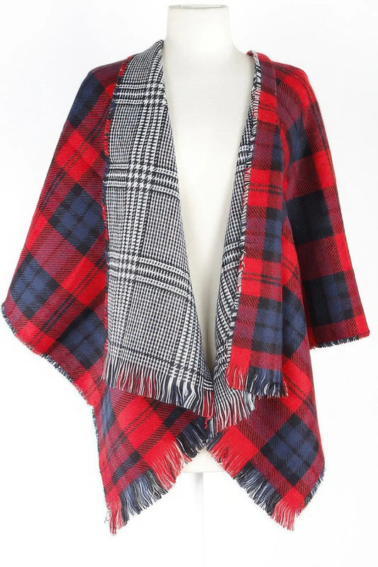 Écharpe à franges à carreaux classique pour un style intemporel et chaleureux Oléna-Fashion