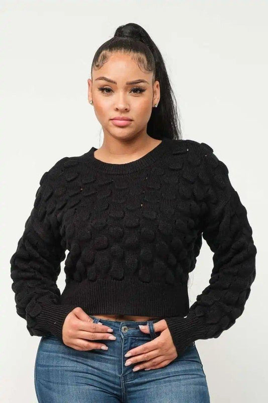 Checker Sweater Top: Effortless Elegance for Trendy Comfort - Premium sweater - Shop now at Oléna-Fashion
