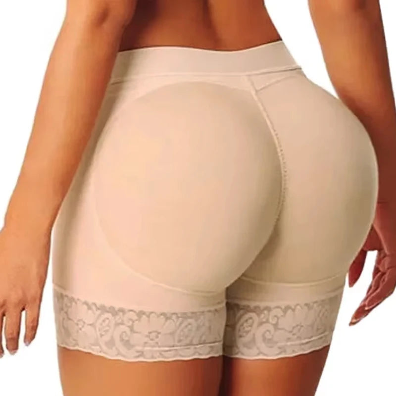 Culotte shorty gainante taille haute à coussinet de fesses pour femme – vue 1