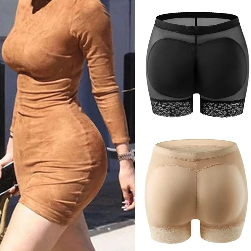Culotte shorty gainante taille haute à coussinet de fesses pour femme – vue 2