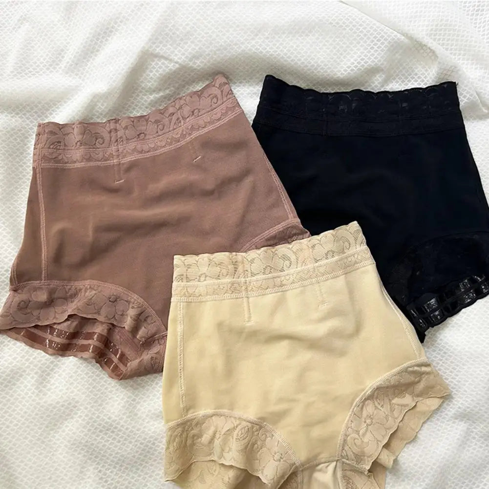 Culotte taille haute en dentelle sans couture pour femme – vue 3