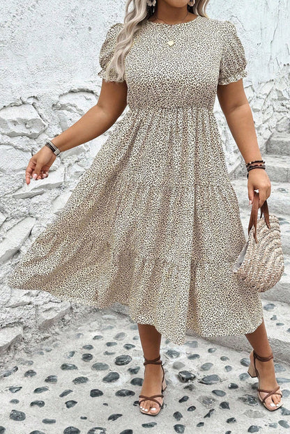 Robe léopard grande taille femme – Élégante & Confortable