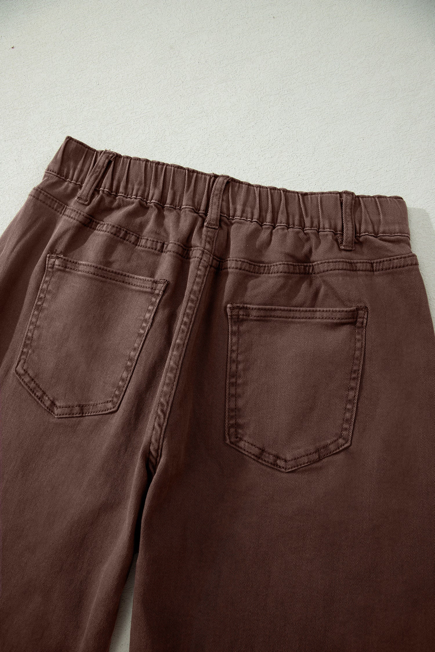 Jean Barrel Bleu Clair à Poches Plaquées Carrées – Longueur Cheville