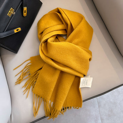 Écharpe unie mixte chaude pour femme et homme – vue 5