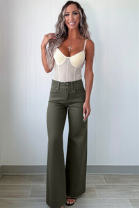 Jean Large Taille Haute Double Bouton – 4 Coloris