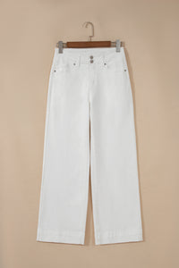 Jean Large Taille Haute Double Bouton – 4 Coloris