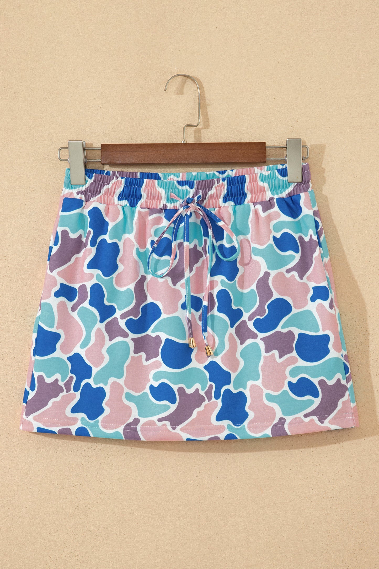 Jupe femme tendance Incontournable avec taille élastique et imprimé camouflage