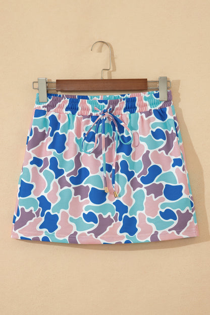 Jupe femme tendance Incontournable avec taille élastique et imprimé camouflage