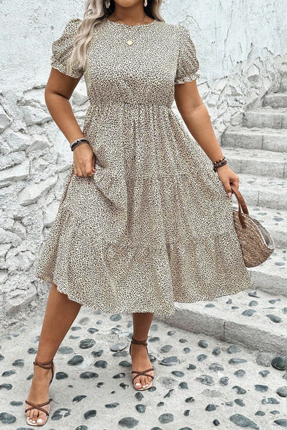 Robe léopard grande taille femme – Élégante & Confortable
