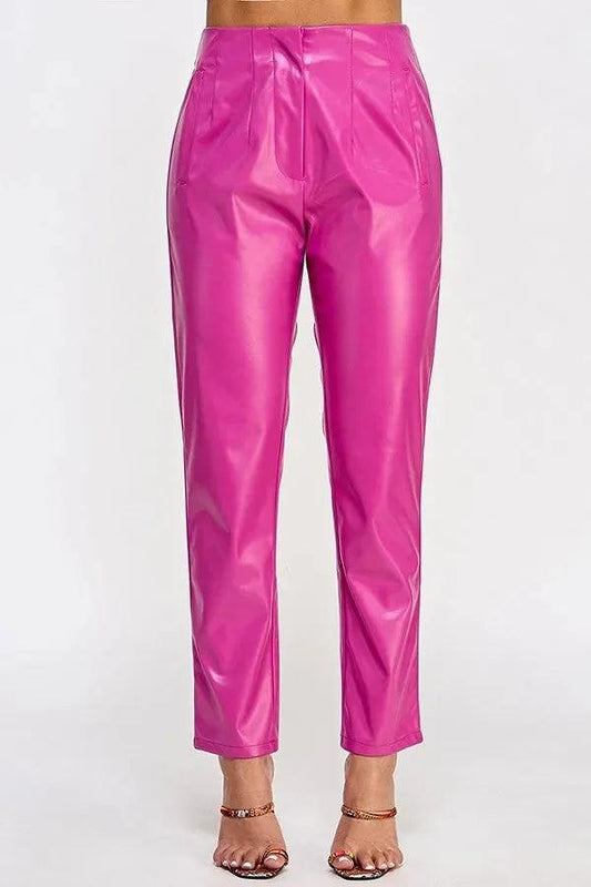 Faux Leather Pants - Premium  - Shop now at Oléna-Fashion