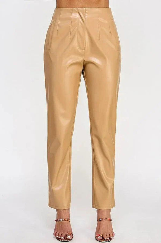 Faux Leather Pants - Premium Pants - Shop now at Oléna-Fashion