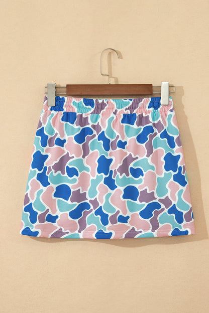 Jupe femme tendance Incontournable avec taille élastique et imprimé camouflage
