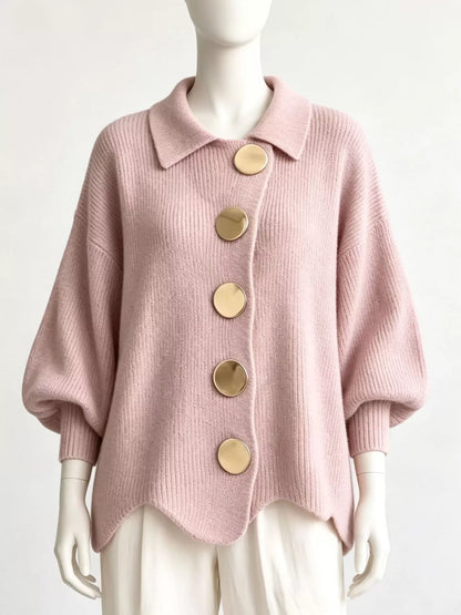 Gilet long femme en maille, col montant et ourlet ondulé – vue 7