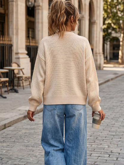 Gilet ouvert en maille à bords côtelés pour femme – vue 8
