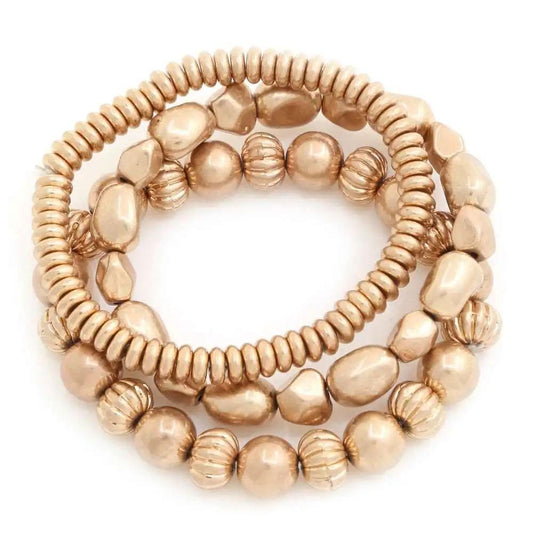 Golden Charm Bracelet Set - Premium  - Shop now at Oléna-Fashion