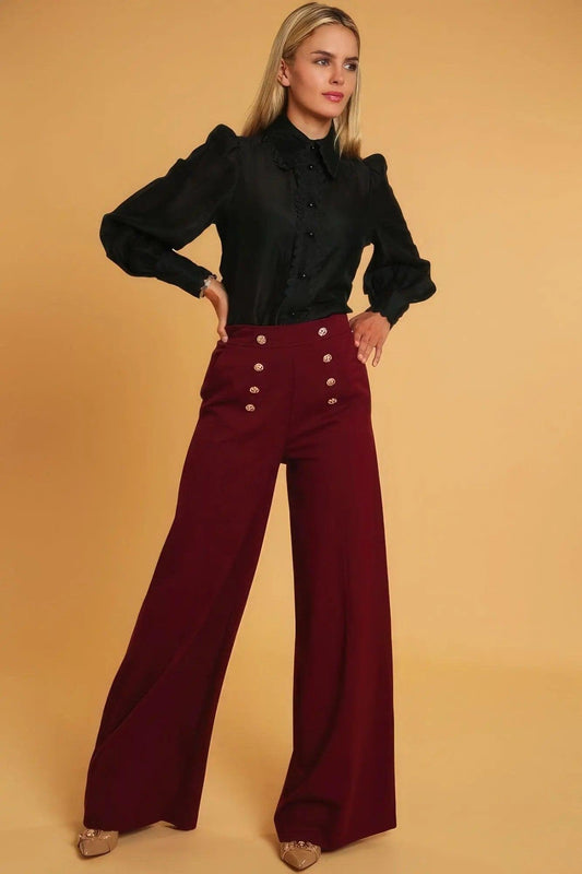 High Waisted Dress Pants - Fusion of Sophistication & Modern Flair - Premium Pants - Shop now at Oléna-Fashion
