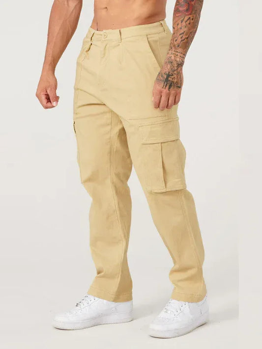 Pantalon homme décontracté coupe droite, 100% confortable - Oléna-Fashion