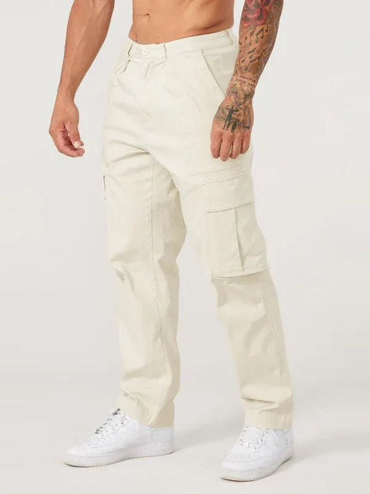 Pantalon homme décontracté coupe droite, 100% confortable - Oléna-Fashion