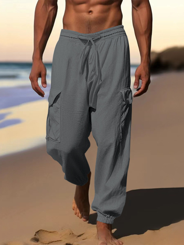 Pantalon Cargo Homme Essentiel : Poches Multiples et Confort Optimal Misty gris