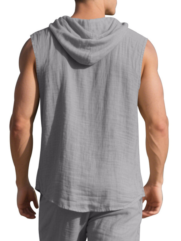 Gilet Sans Manches Lin Homme Décontracté | Élégance