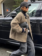 Cardigan Femme Cachemire Élégant avec Fermeture Métallique