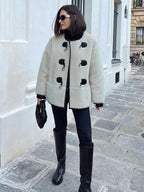 Cardigan Femme Cachemire Élégant avec Fermeture Métallique