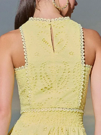 Ensemble Deux Pièces Femme Ample Haut Sans Manches Jupe Longue - Oléna-Fashion