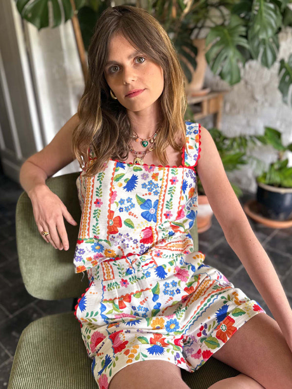 Ensemble Décontracté Deux Pièces à Imprimé Floral Tendance - Vacances