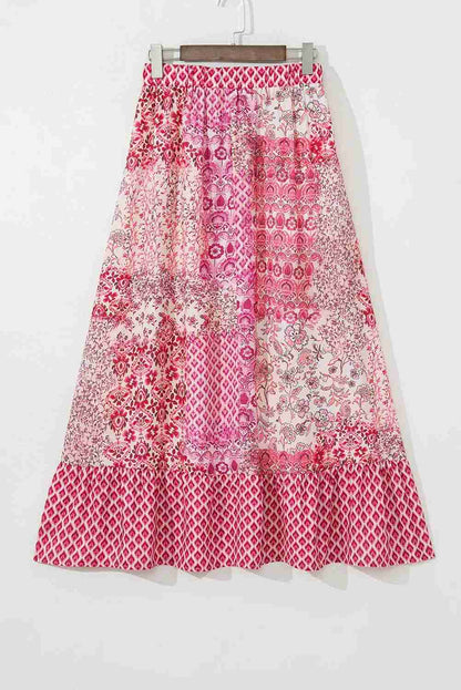 Jupe Longue Bohème Rouge Pompons Taille Élastique Femme by Dear-Lover Dropshipping
