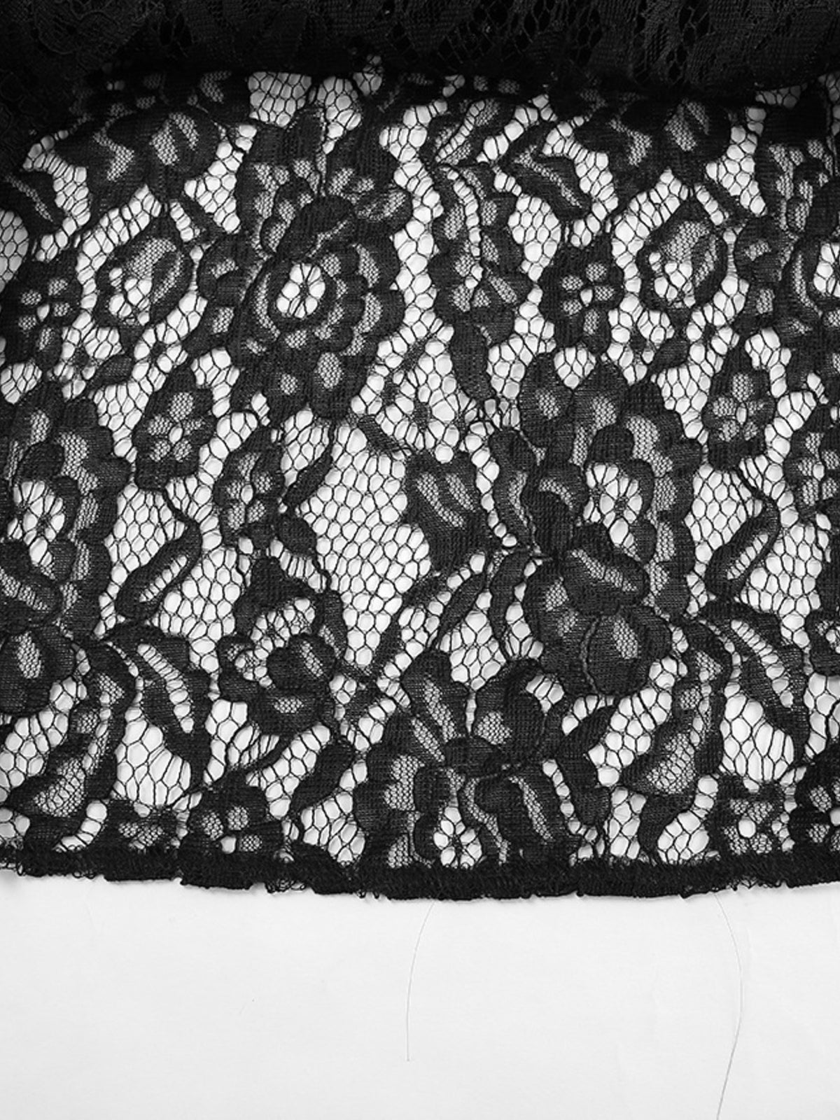Jupe longue en dentelle noire pour femme – vue 11