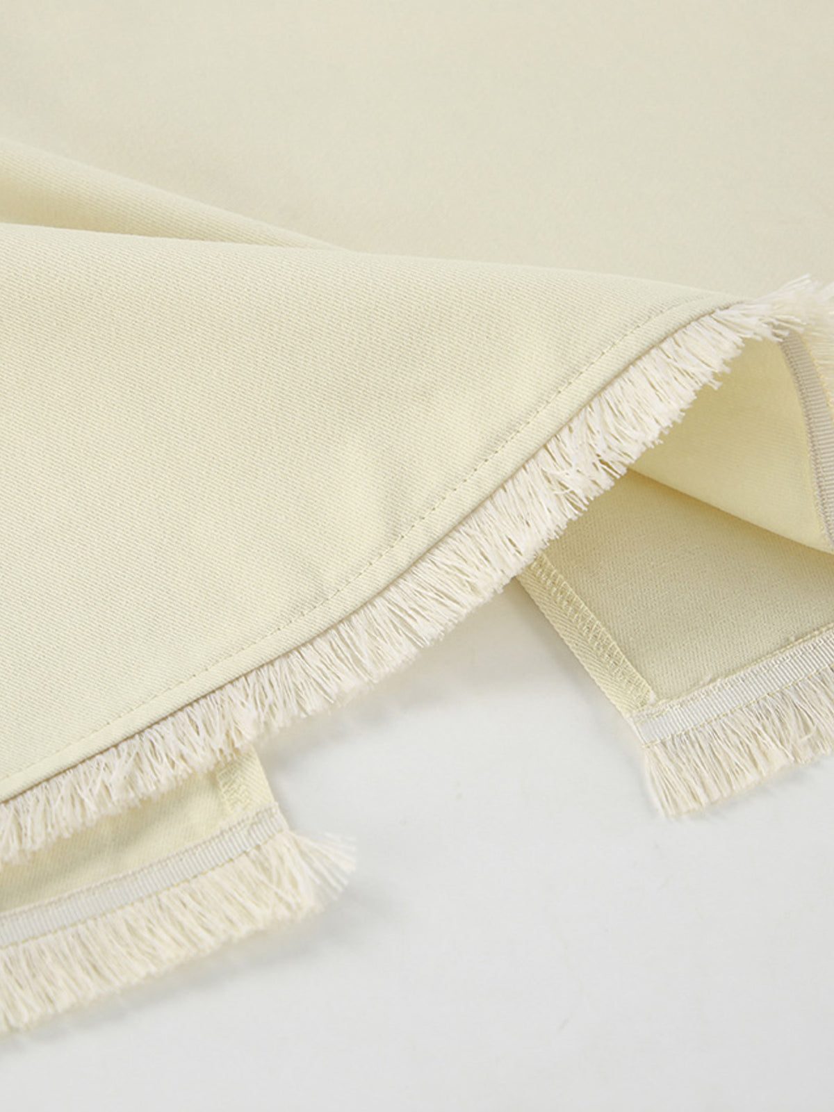 Jupe midi fendue en coton beige pour femme – vue 12