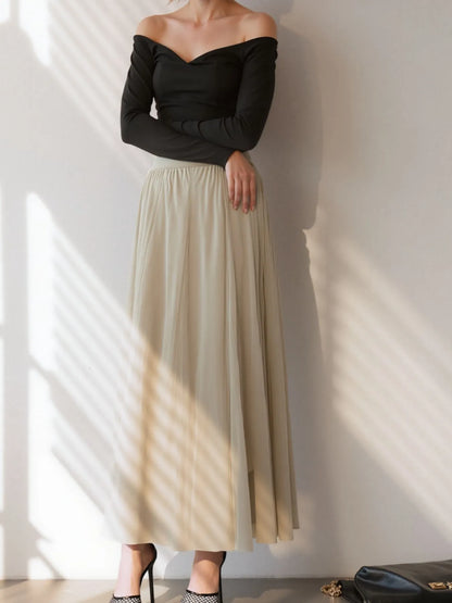 Jupe midi taille haute pour femme – vue 1