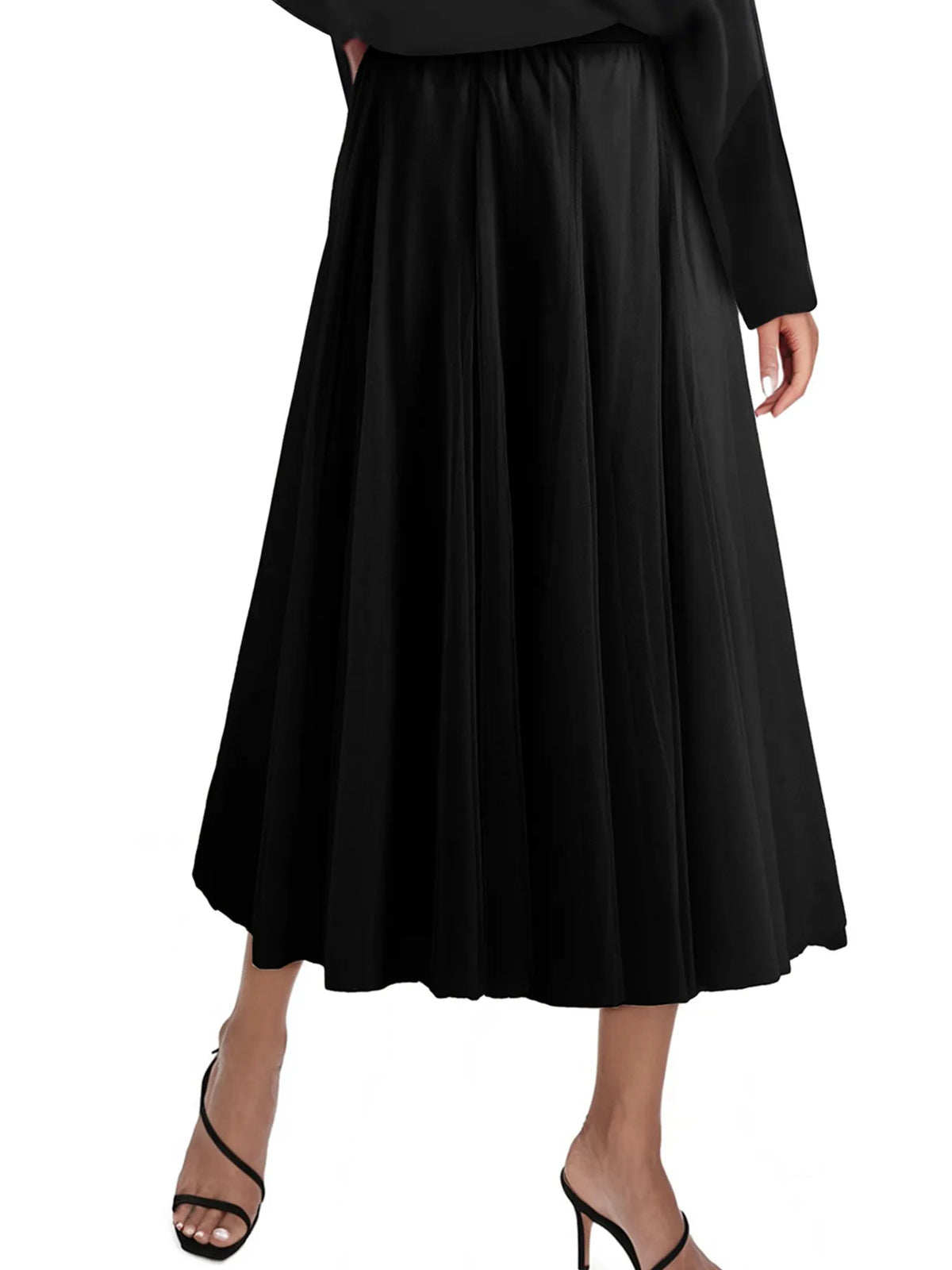 Jupe midi taille haute pour femme – vue 11