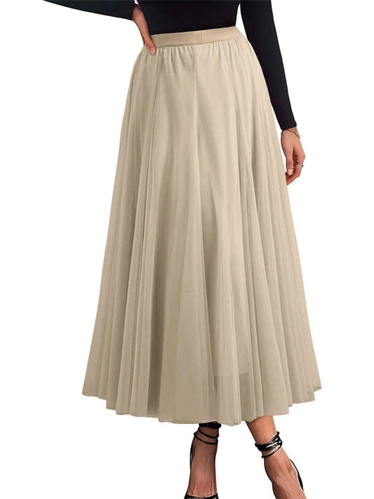 Jupe midi taille haute pour femme – vue 2