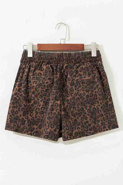 Jupe-Short Jean Léopard Femme - Taille Élastique Cordon by Dear-Lover Dropshipping