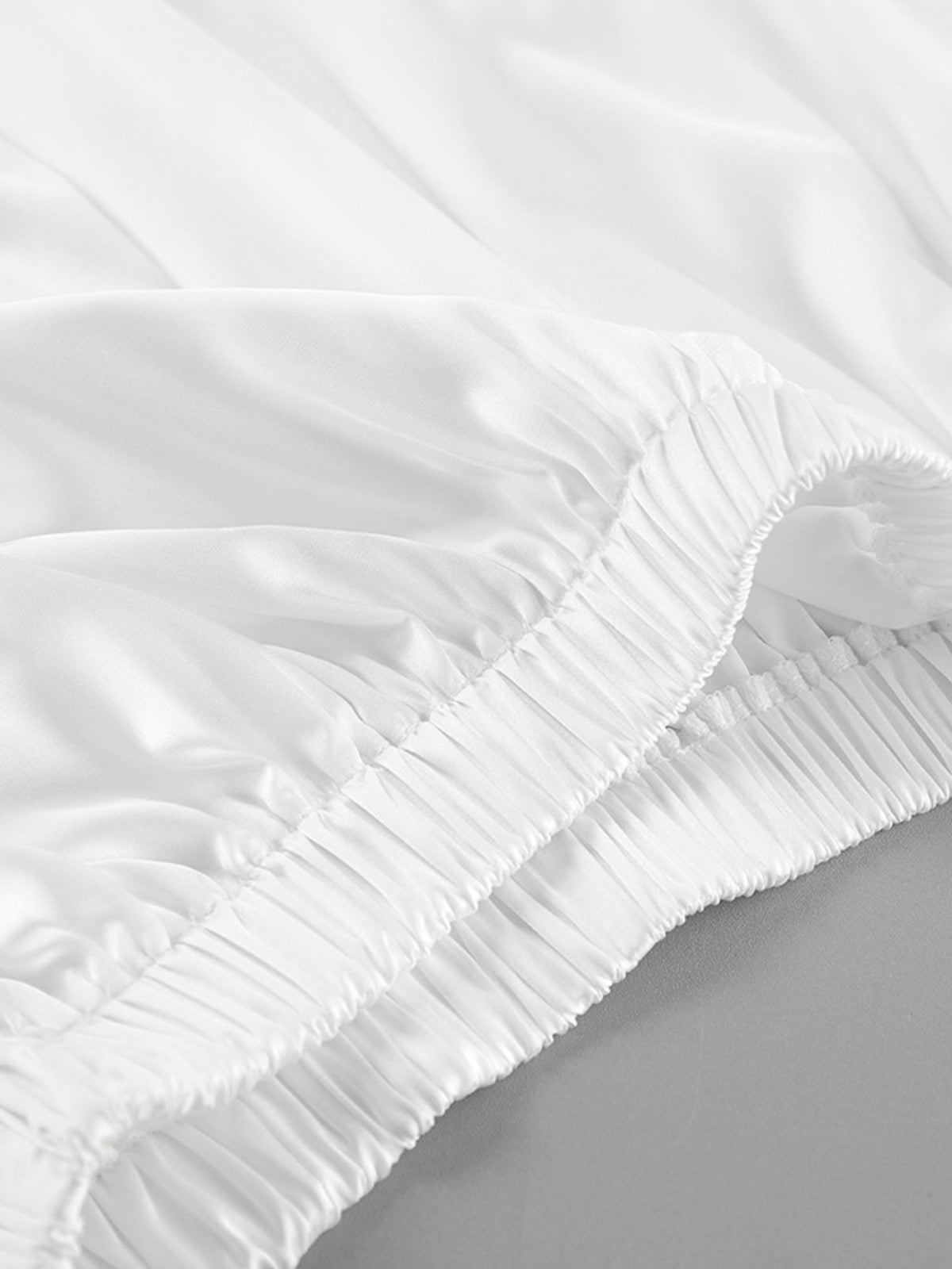 Jupe à taille élastique et poches blanche pour femme – vue 10