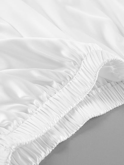 Jupe à taille élastique et poches blanche pour femme – vue 10