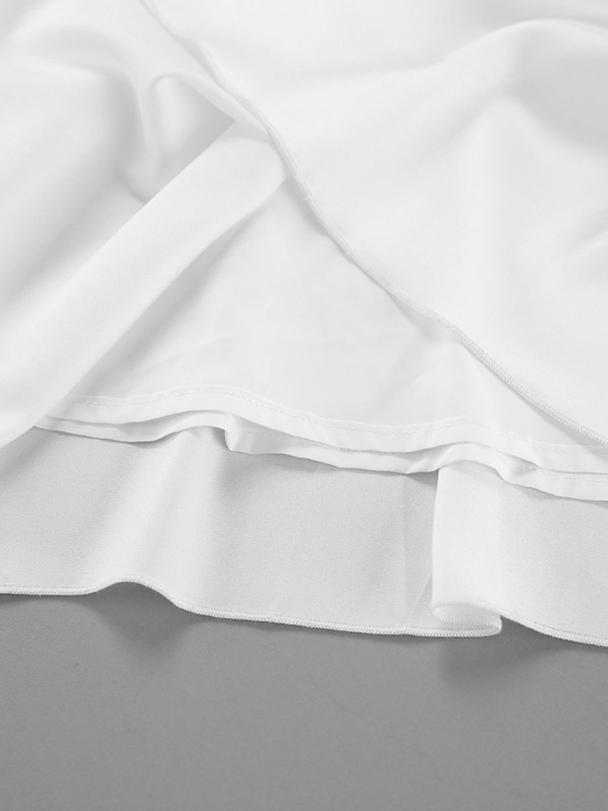 Jupe à taille élastique et poches blanche pour femme – vue 11