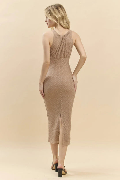 Robe Midi Dentelle Femme – Robe Longue Sans Manches Élégante by Oléna-Fashion