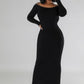 Long Sleeves Stretch Dress - Premium  - Shop now at Oléna-Fashion