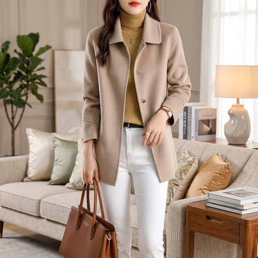 Manteau en laine double face pour femme – vue 1
