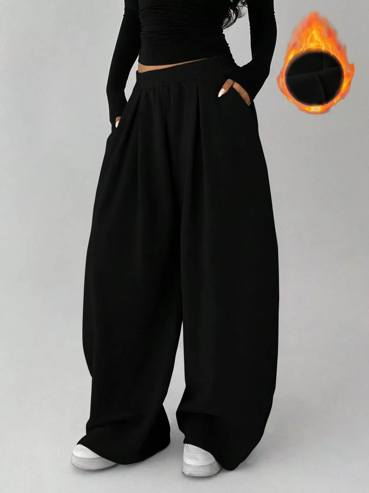 Pantalon de jogging à jambes larges pour femme – vue 8