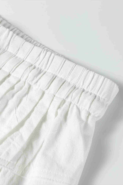 Pantalon Large Femme Taille Élastique Plis & Boutons Coton-Viscose – Gris Clair by Dear-Lover Dropshipping