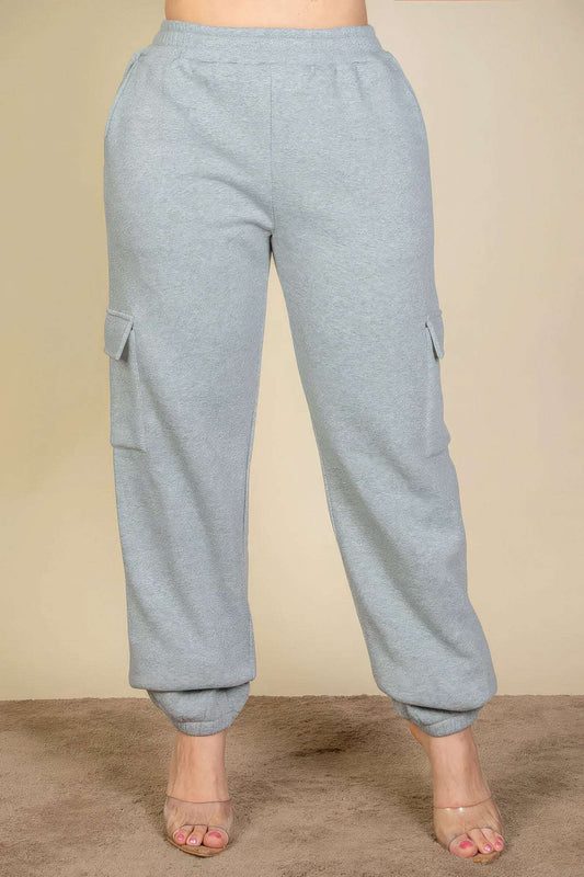 Plus Size Side Pocket Drawstring Waist Sweatpants - Premium  - Shop now at Oléna-Fashion