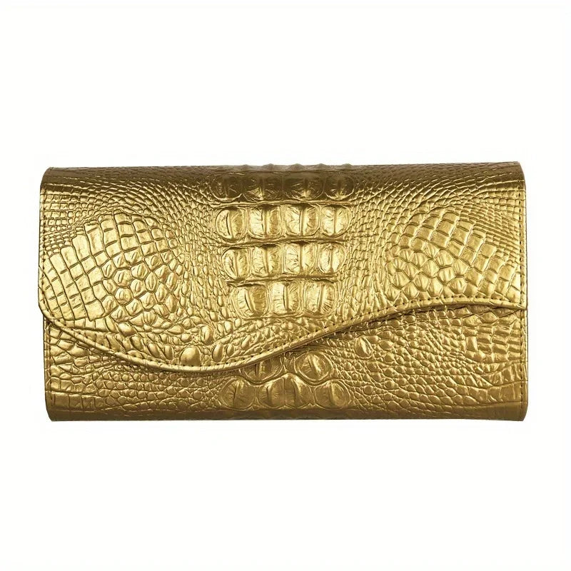 Pochette élégante imprimé crocodile à bandoulière pour femme – vue 8