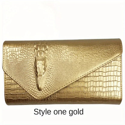 Pochette élégante imprimé crocodile à bandoulière pour femme – vue 9