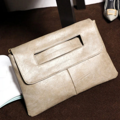 Pochette de soirée enveloppe vintage en faux cuir pour femme – vue 2