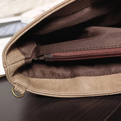 Pochette de soirée enveloppe vintage en faux cuir pour femme – vue 5