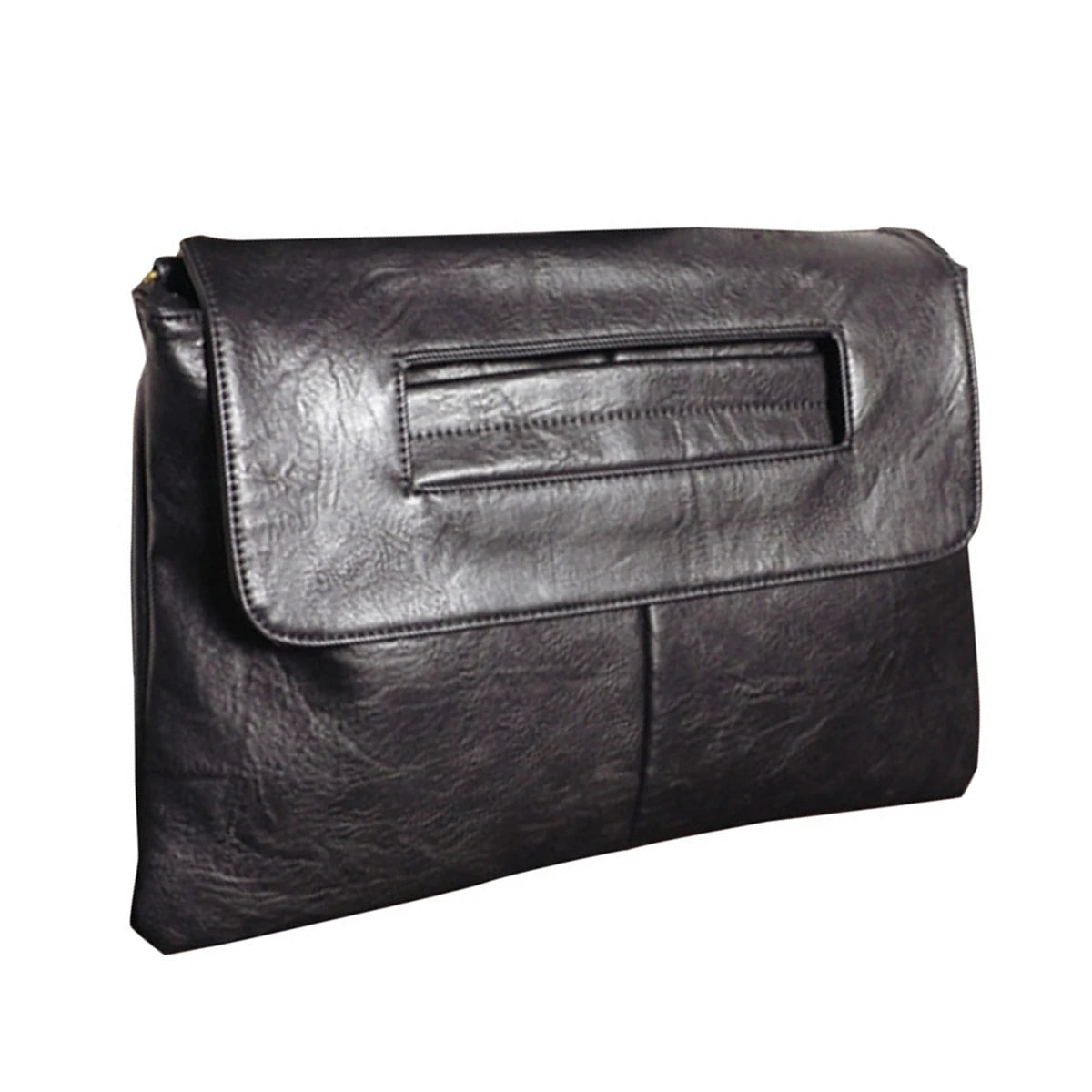 Pochette de soirée enveloppe vintage en faux cuir pour femme – vue 6